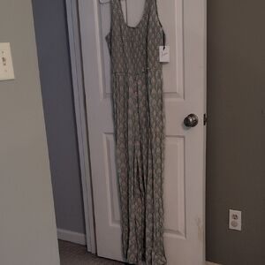 Green Printed Sleeveless Romper- Japna